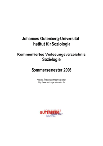 Kommentiertes Vorlesungsverzeichnis SoSe 2006