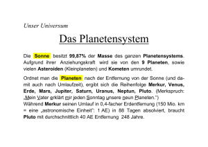Das Planetensystem - sternwarte.uni