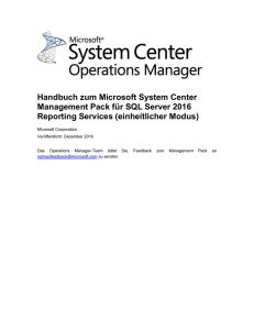 Microsoft SQL Server 2016 Reporting Services (einheitlicher Modus)