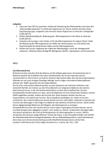 Mikrobiologie AAT 1 Seite Aufgaben: Fasse den Text (T07/1