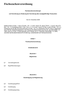 Fischseuchenverordnung