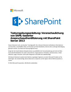 Schritte zum Konfigurieren der SharePoint Server 2013