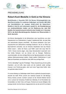 Robert-Koch-Medaille in Gold an Kai Simons