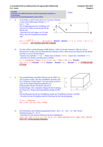 3. Schriftliche Wiederholung aus Physik Donnerstag, 27. Februar 1997