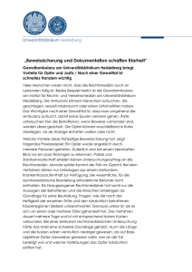 Infotext Gewaltambulanz - UniversitätsKlinikum Heidelberg