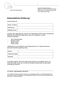 eidesstattliche Erklärung