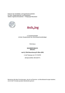 Musterbauwerksbuch § 128a BO Wien 13.10.2016