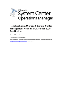 SQL Server 2008-Replikationsansichten