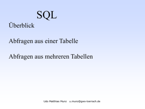 SQL - Udo Munz