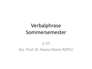 Verbalphrase Sommersemester