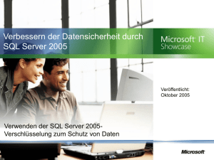 Verbessern der Datensicherheit durch SQL Server 2005