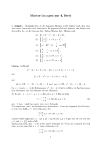 Musterlösungen zur 4. Serie