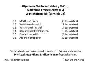 (I) Markt und Preise - U-Form