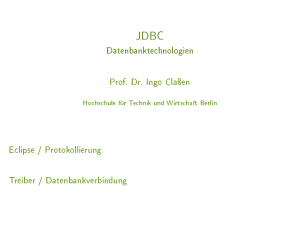 JDBC - Datenbanktechnologien