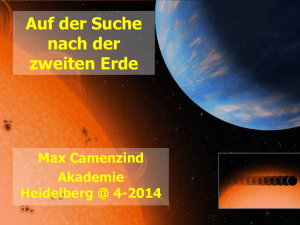 Suche nach ExoPlaneten