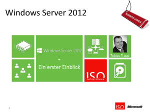 Windows Server 2012 - ISO Datentechnik GmbH