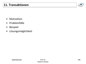 11. Transaktionen