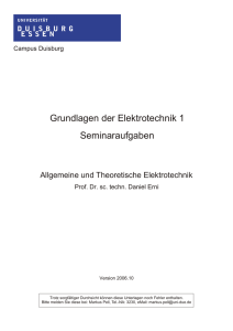 Grundlagen der Elektrotechnik 1 Seminaraufgaben - ate.uni