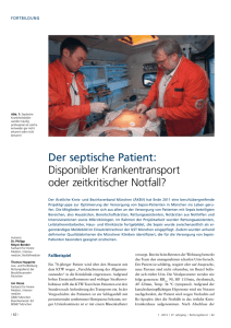 Der septische Patient: disponibler Krankentransport oder