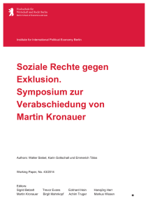 Soziale Rechte gegen Exklusion. Symposium zur