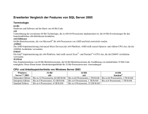 Erweiterter Vergleich der Features von SQL Server 2005