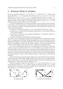 1 Kürzeste Pfade in Graphen - Lehrstuhl für Effiziente Algorithmen