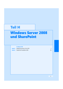 Zusatzkapitel zu Windows Server 2008 und SharePoint