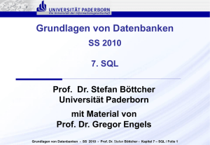 SQL - Universität Paderborn