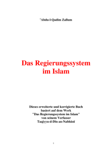 Das Regierungssystem im Islam