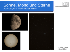 Sonne, Mond und Sterne - Fotofreunde vhs Pfaffenhofen/Ilm