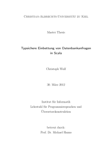 Master Thesis - Institut für Informatik - Christian-Albrechts