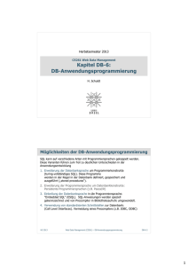 DB-Anwendungsprogrammierung - Universität Basel | Informatik