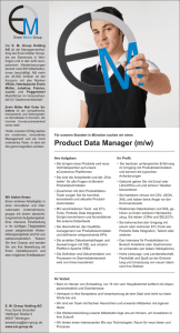 Product Data Manager (m/w)
