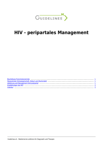 HIV - peripartales Management