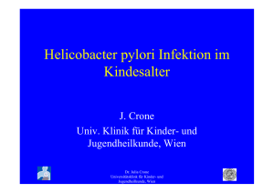 Helicobacter pylori Infektion im Kindesalter