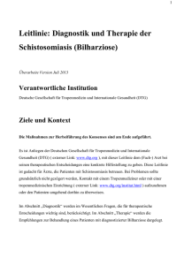 Leitlinie: Diagnostik und Therapie der Schistosomiasis