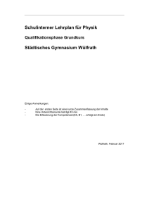 Schulcurriculum Physik Q1/Q2 GK