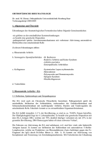 ORTHOPÄDISCHE RHEUMATOLOGIE Dr. med. M. Dienst