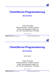Client/Server-Programmierung Client/Server