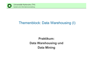 Themenblock: Data Warehousing