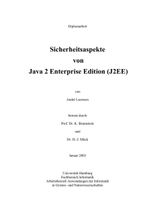 Sicherheitsaspekte von Java 2 Enterprise Edition (J2EE)