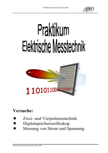 Prakt. Elektrische Meßtechnik - FG Elektronische Messtechnik