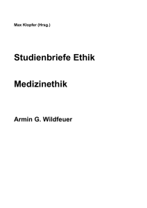 3. Medizinehtik - Armin G. Wildfeuer - ethikzentrum