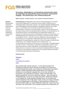 FORUM : QUALITATIVE SOZIALFORSCHUNG SOCIAL RESEARCH