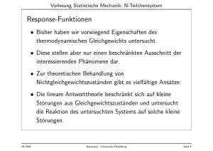 Response-Funktionen - Dieter W. Heermann