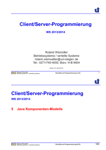 Client/Server-Programmierung Client/Server