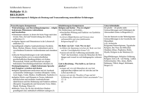 Halbjahr 11.1: RELIGION - Schillerschule Hannover