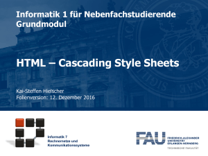 HTML – Cascading Style Sheets