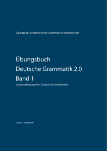 Übungsbuch Deutsche Grammatik 2.0 Band 1