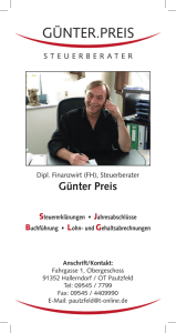 Günter Preis Flyer